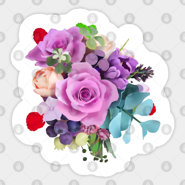 Bouquet of flowers Sticker by Rasheba